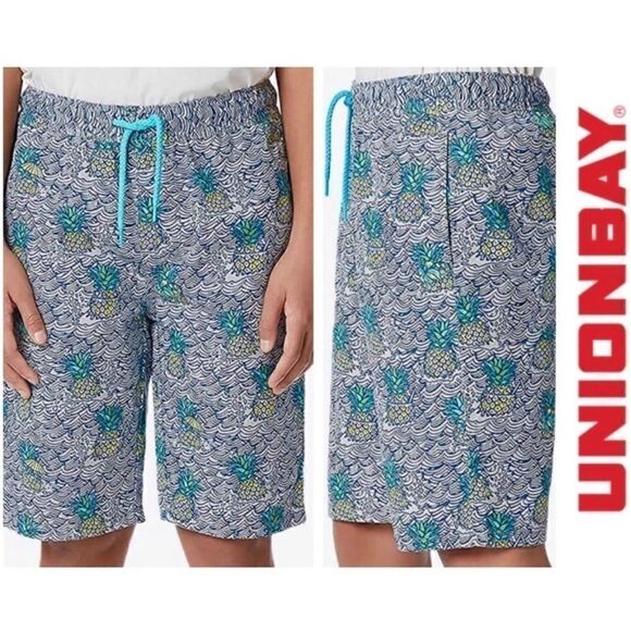 NEW UNIONBAY Boys Pull-On Pineapple 🍍Shorts - Picture 1 of 4